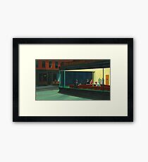 Vintage Edward Hopper Nighthawks Diner Framed Print