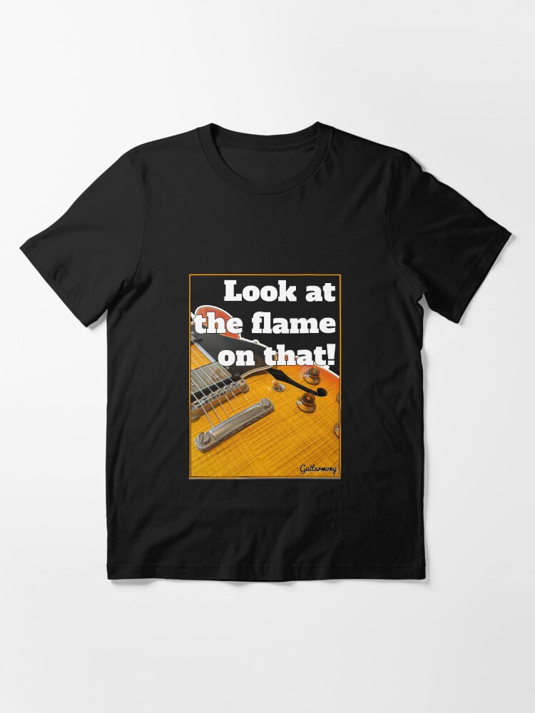 Alternate view of Look at the Flame on That! - White Text Essential T-Shirt