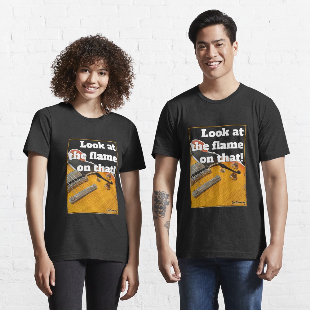 Look at the Flame on That! - White Text Essential T-Shirt