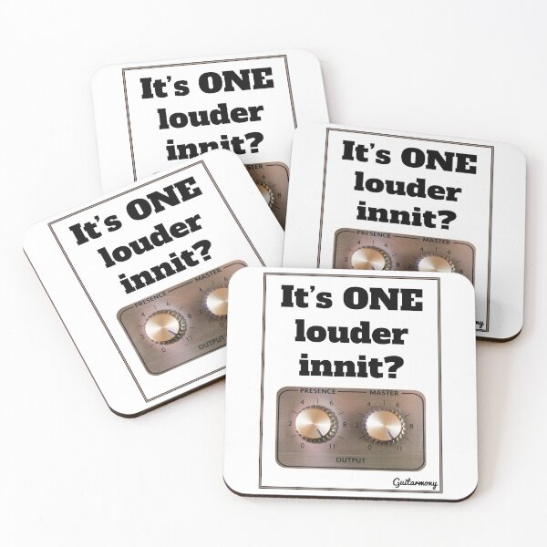 Item preview, It's ONE louder innit? - Black Text designed and sold by Guitarmony.