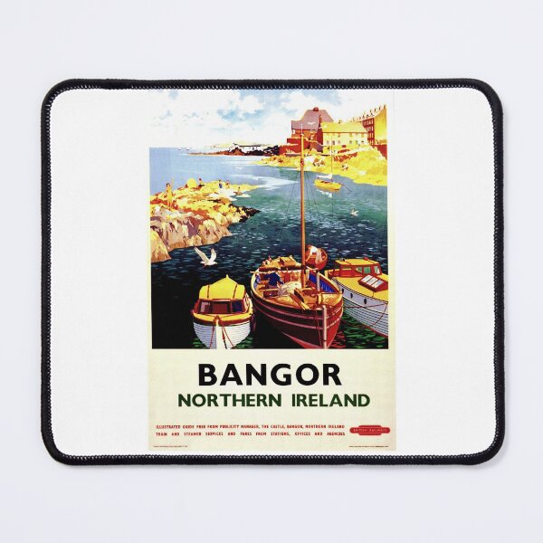 Artikelvorschau, Vintage British Railways Werbeplakat für Bangor, Nordirland entworfen und verkauft von Random Railways.
