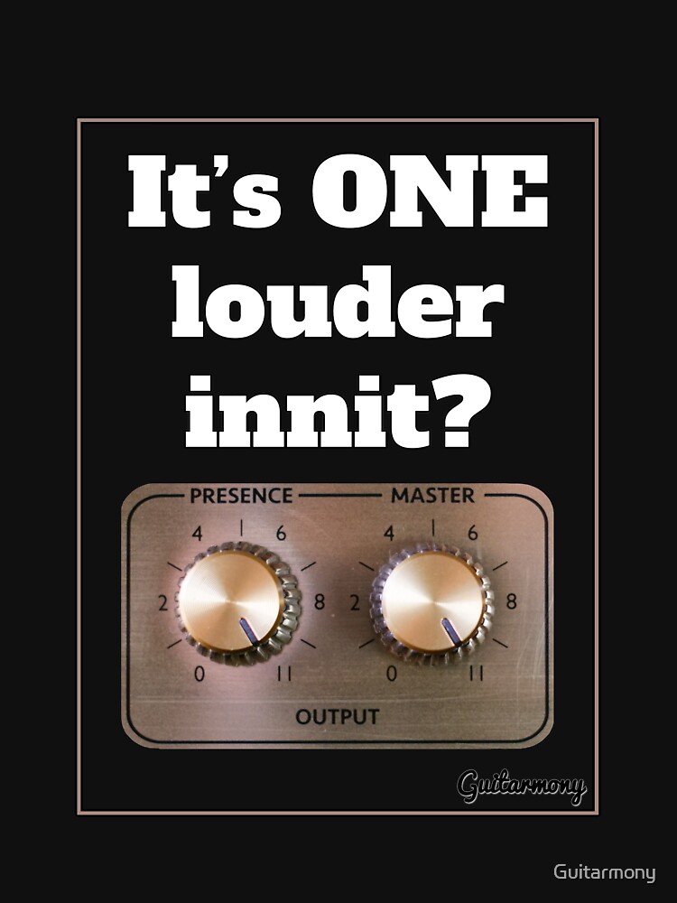 Thumbnail 7 of 7, Essential T-Shirt, It's ONE Louder Innit? - White Text designed and sold by Guitarmony.