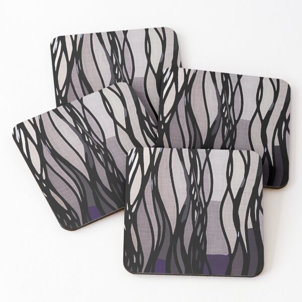 Item preview, Tall Curves Against the Wall - Dark Abstract Art designed and sold by TheSplitWindow.