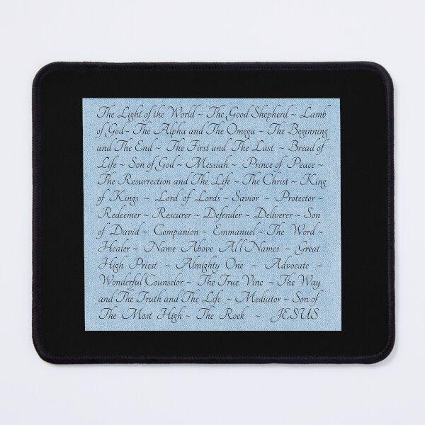 Item preview, Names of Jesus Christian Christ Light Blue designed and sold by JariHawk.