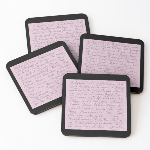 Item preview, Names of Jesus Christian Christ Pink Black designed and sold by JariHawk.