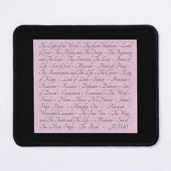 Item preview, Names of Jesus Christian Christ Pink Black designed and sold by JariHawk.