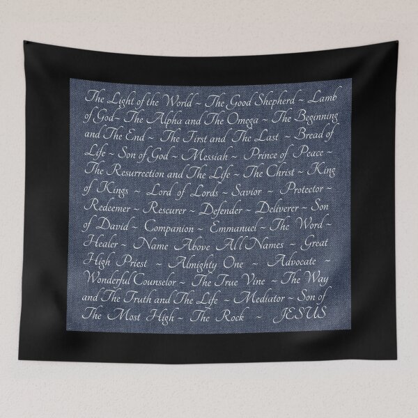 Item preview, Names of Jesus Christian Christ Light Blue Denim designed and sold by JariHawk.