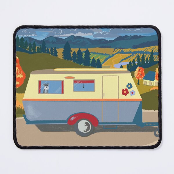 Item preview, Vintage Caravan on Tour (with a Schnauzer!) designed and sold by NattyDesigns.
