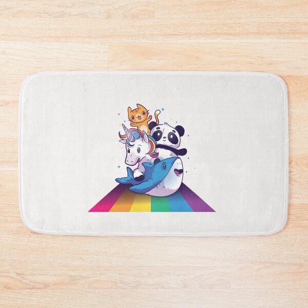 Item preview, the cutest animals , cute animals riding raibow designed and sold by Hicham4.