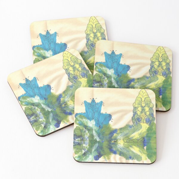 Item preview, Rorschach-Like Folded Acrylic Painting Impressionistic Peterborough Ontario designed and sold by H3designs.