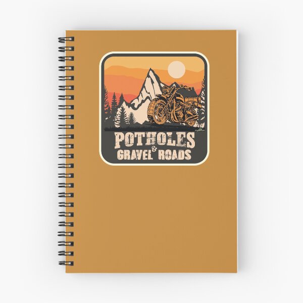 Item preview, Potholes & Gravel Roads Motorcycle Adventure Sticker & T-Shirt 01 designed and sold by OuterShellUK.