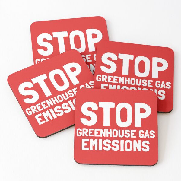 Item preview, STOP Greenhouse Gas Emissions Red White Environmental Advocacy designed and sold by cashewdays.