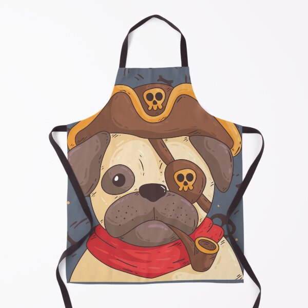 Item preview, Cute Pug Dog Pirate Hat Sketch Design designed and sold by SoccaTamam.