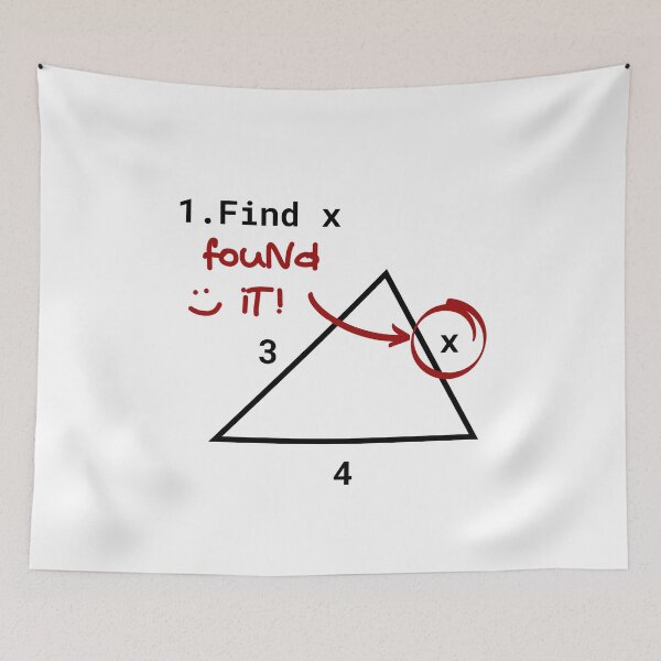 Item preview, Find X Found It Funny Math Teacher Humor designed and sold by modernfamgear.
