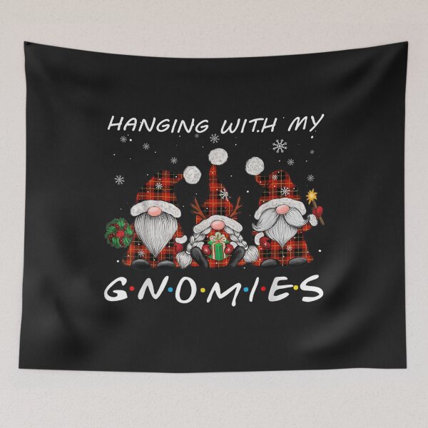 Item preview, Hanging With Gnomies Gnome Christmas Xmas Buffalo Plaid Red T-Shirt designed and sold by Persson-Brydson.