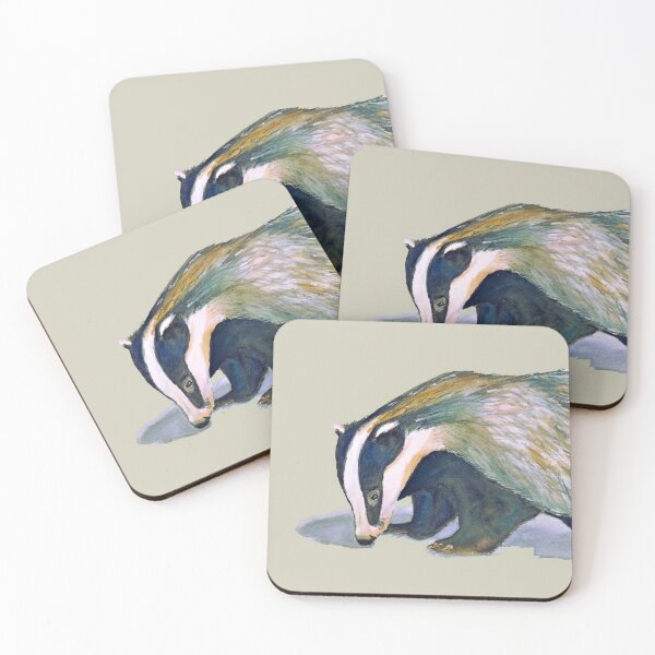 Item preview, Badger (Watercolour) designed and sold by Sarah Addy.