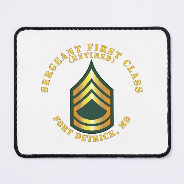 Item preview, Army - Sergeant First Class - SFC - Retired - Fort Detrick, MD designed and sold by Military Insignia Products.