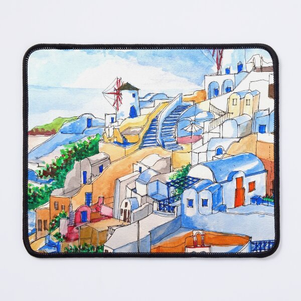Item preview, Colors of Santorini designed and sold by UrbanSageArt.