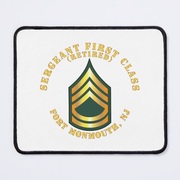 Item preview, Army - Sergeant First Class - SFC - Retired - Fort Monmouth, NJ designed and sold by Military Insignia Products.