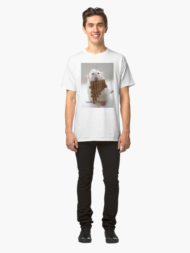 Alternate view of Playing the panflute. Classic T-Shirt