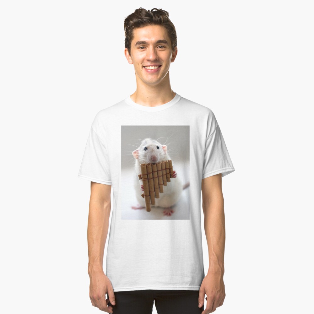 Playing the panflute. Classic T-Shirt