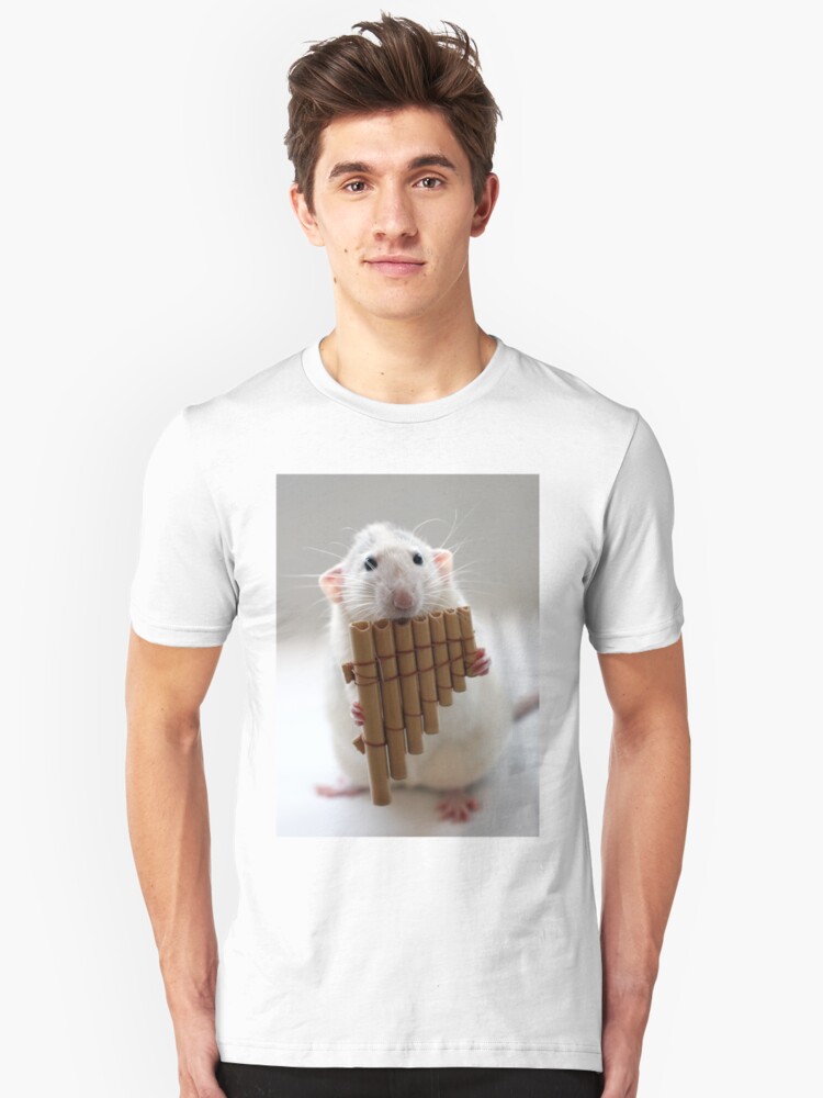 Alternate view of Playing the panflute. Slim Fit T-Shirt