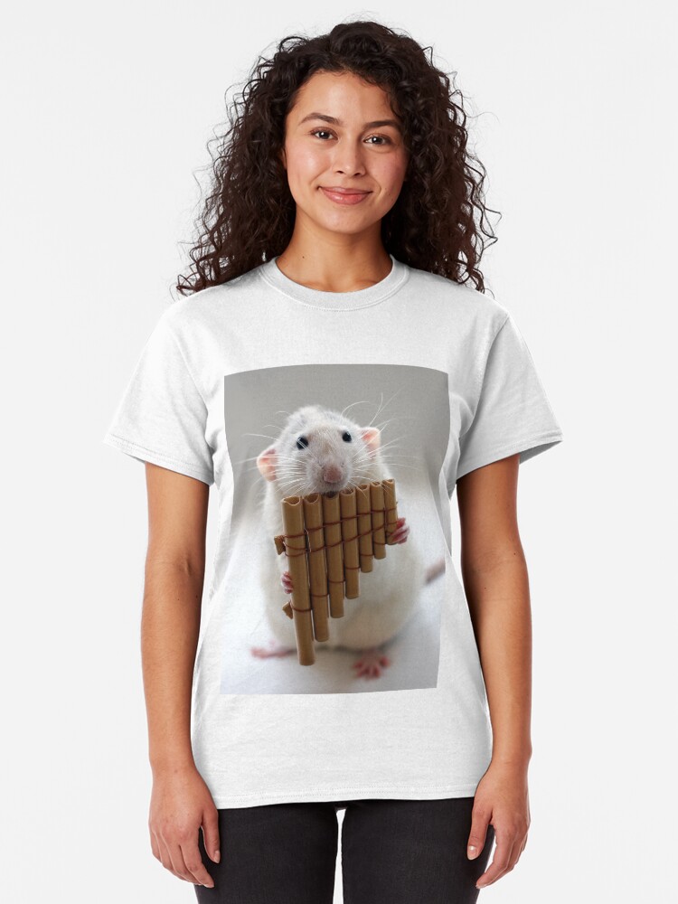 Alternate view of Playing the panflute. Classic T-Shirt