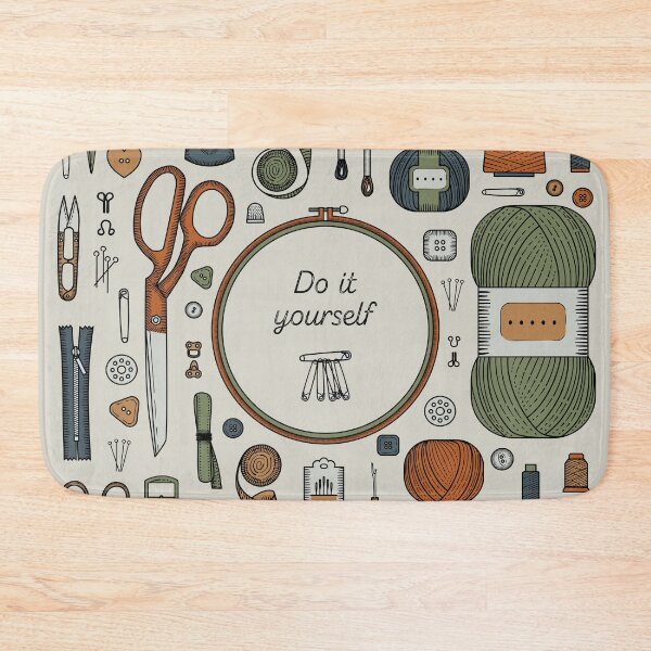 Item preview, Sewing accessories set. Handmade, sewing, embroidery, needlework supplies on a white background. designed and sold by NLobes.