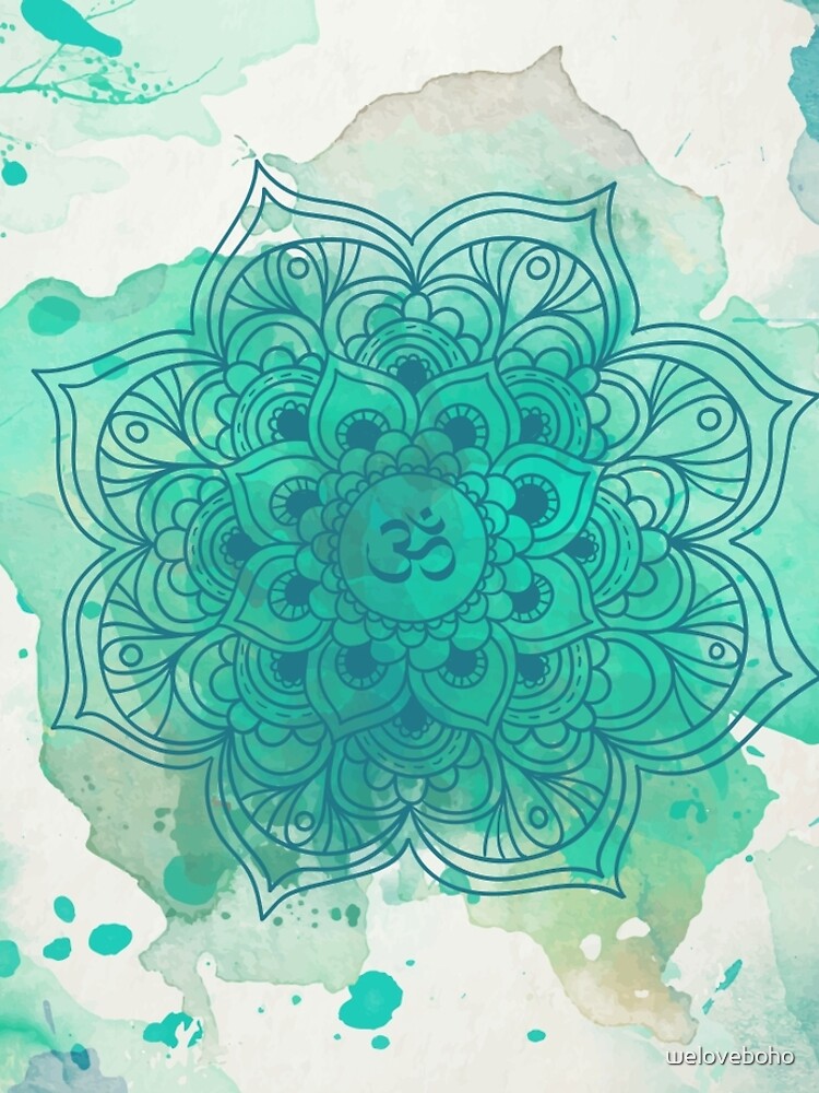 Green Mandala watercolor de weloveboho
