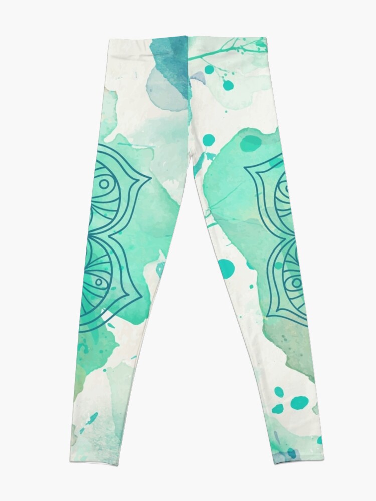 Vista alternativa de Leggings Green Mandala watercolor
