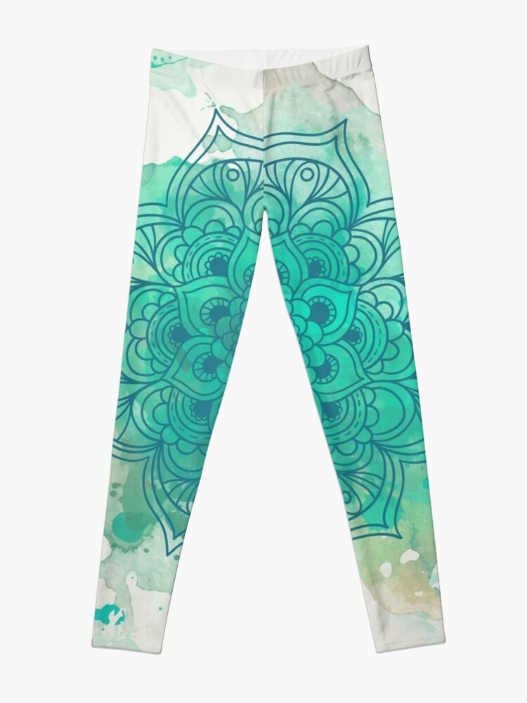 Vista alternativa de Leggings Green Mandala watercolor