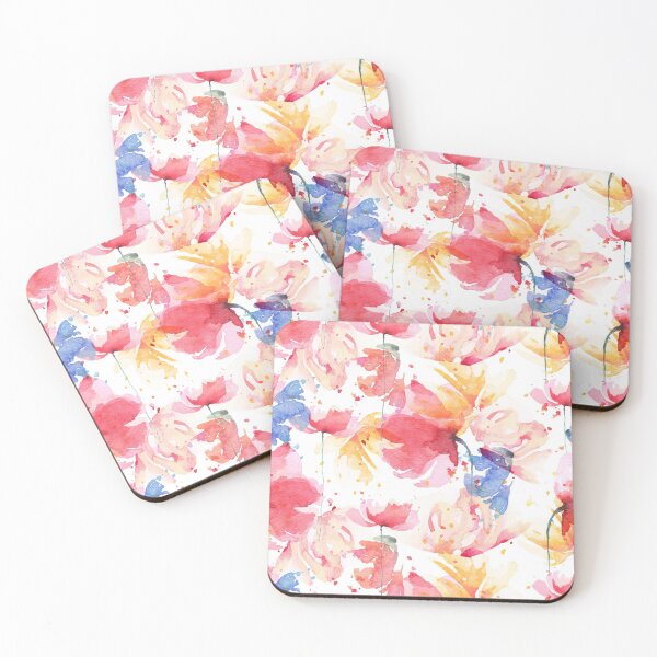 Item preview, Beautiful abstract poppies floral pattern designed and sold by urban-color.