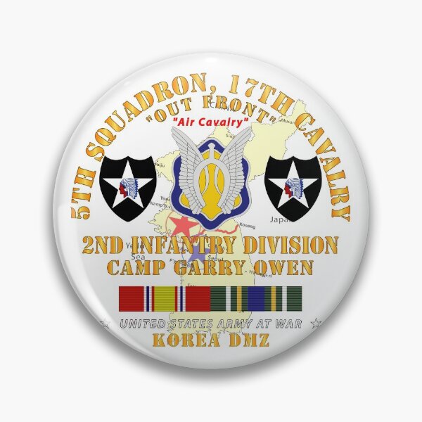 Artikelvorschau, Armee - 5. Staffel, 17. Kavallerie - Camp Gary Owen - 2. ID w Karte w KOREA SVC entworfen und verkauft von Military Insignia Products.