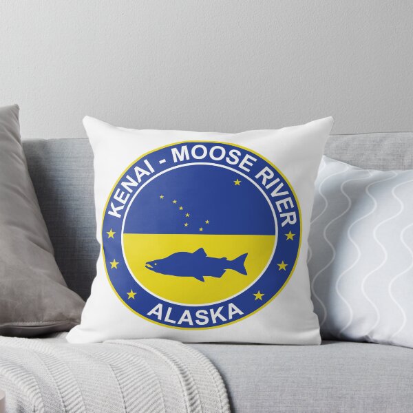 Item preview, Pesca de salmón de Alaska - Kenai Moose River circle badge logo designed and sold by leavector.