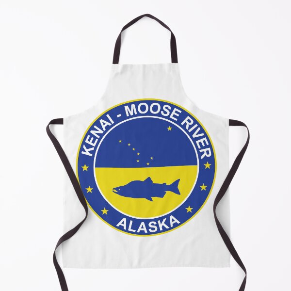 Item preview, Alaska Salmon Fishing - Kenai Moose River circle badge logo designed and sold by leavector.