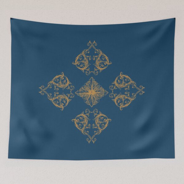 Item preview, gloden colour pattern in  classic renaissance style designed and sold by Trianglegreen.