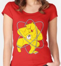 Bear Splitting Atom Women's Fitted Scoop T-Shirt
