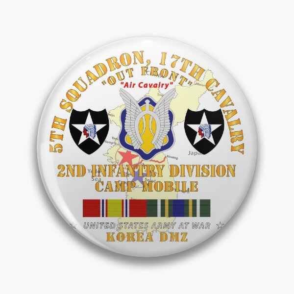 Item preview, Army - 5th Squadron, 17th Cavalry - Camp Mobile - 2nd ID w Map w KOREA SVC designed and sold by Military Insignia Products.