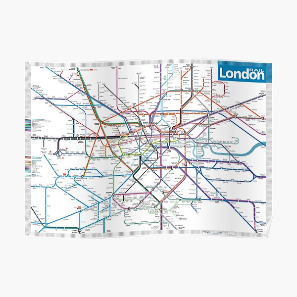 London Rail Map Poster