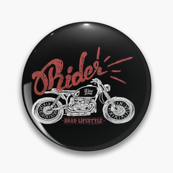 BIKER NATIVE  Motorcycle Pin  1 3/4  INCH BIKER PIN 