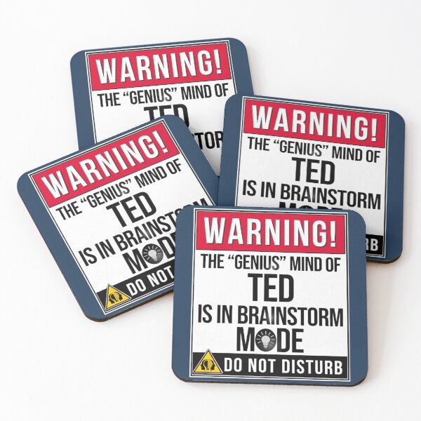 Item preview, Ted Name -  Warning The Genius Mind Of Ted Is In Brainstorm Mode designed and sold by TedAtTheMovies.