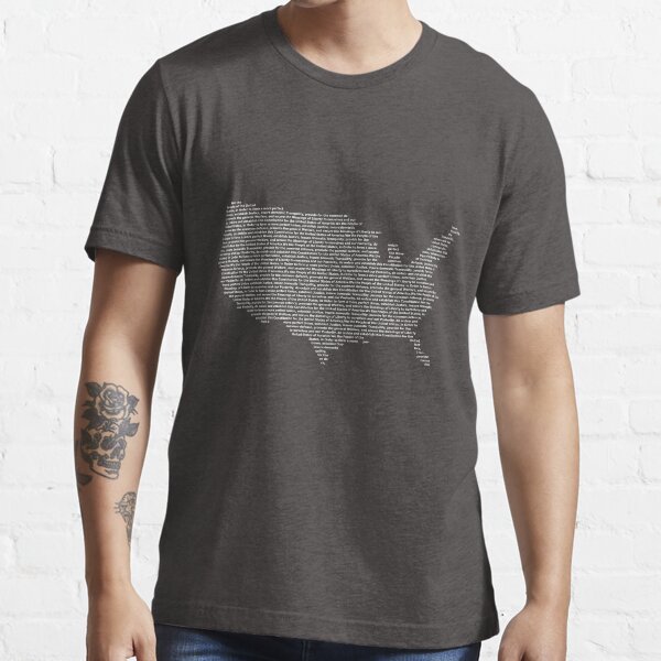 America Constitution Shape Map Essential T-Shirt