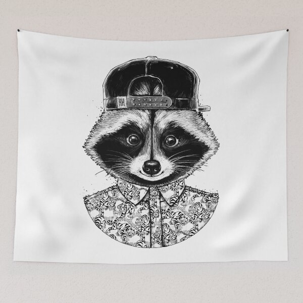 Item preview, mapache en una gorra designed and sold by Niti-Niti.