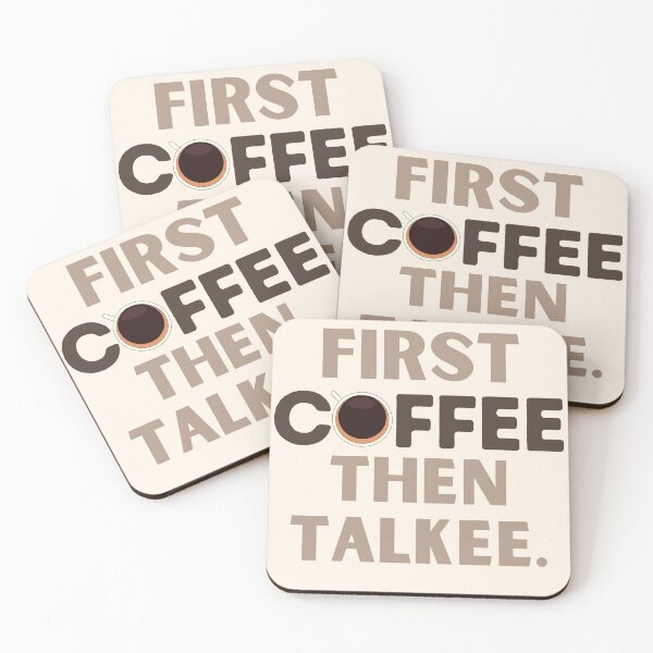Artikelvorschau, Erst Kaffee, dann Talkee entworfen und verkauft von ArtsySaturn.