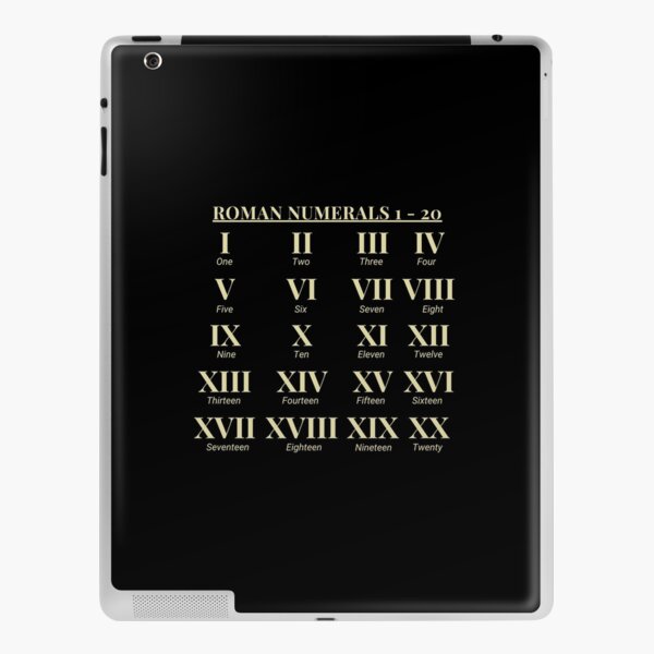 roman-numerals-conversion-chart-from-1-to-20-ipad-case-skin-by