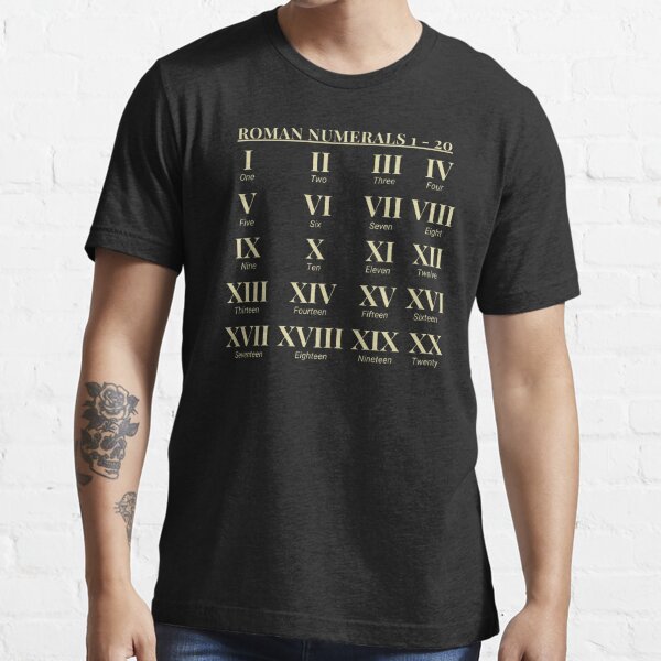 roman-numerals-conversion-chart-from-1-to-20-t-shirt-for-sale-by-stemcareers-redbubble