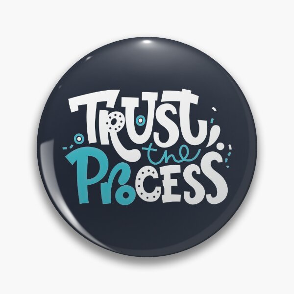 Item preview, Trust The Process, Bright colored letters, Positive Quote designed and sold by graphic-genie.