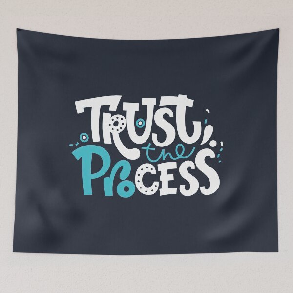 Item preview, Trust The Process, Bright colored letters, Positive Quote designed and sold by graphic-genie.