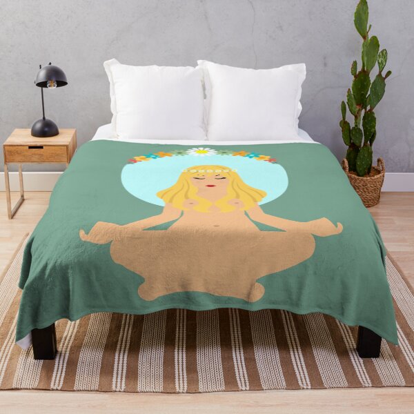 Item preview, Boho Hippie Girl Meditating designed and sold by HotHibiscus.