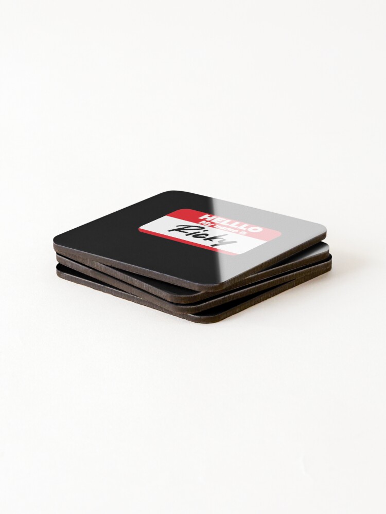 Thumbnail 4 of 5, Coasters (Set of 4), Hello My Name Is Ricky designed and sold by MyStyleStore4.